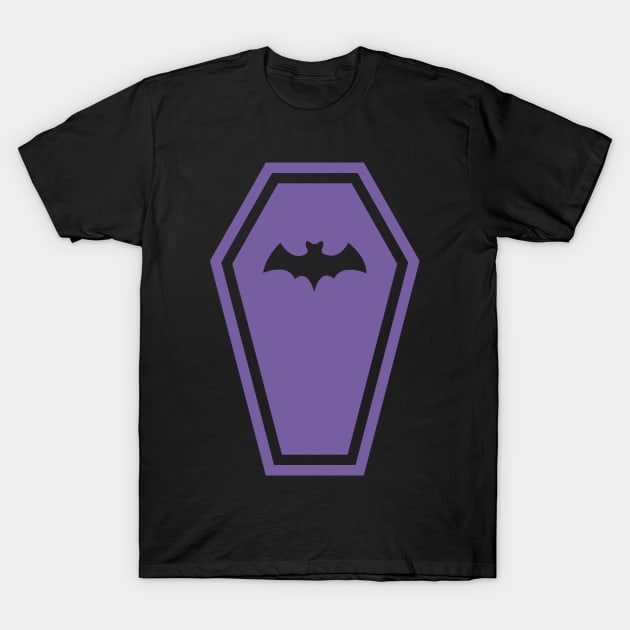 Purple Pastelgoth Vampire Bat Coffin T-Shirt by UndrDesertMoons